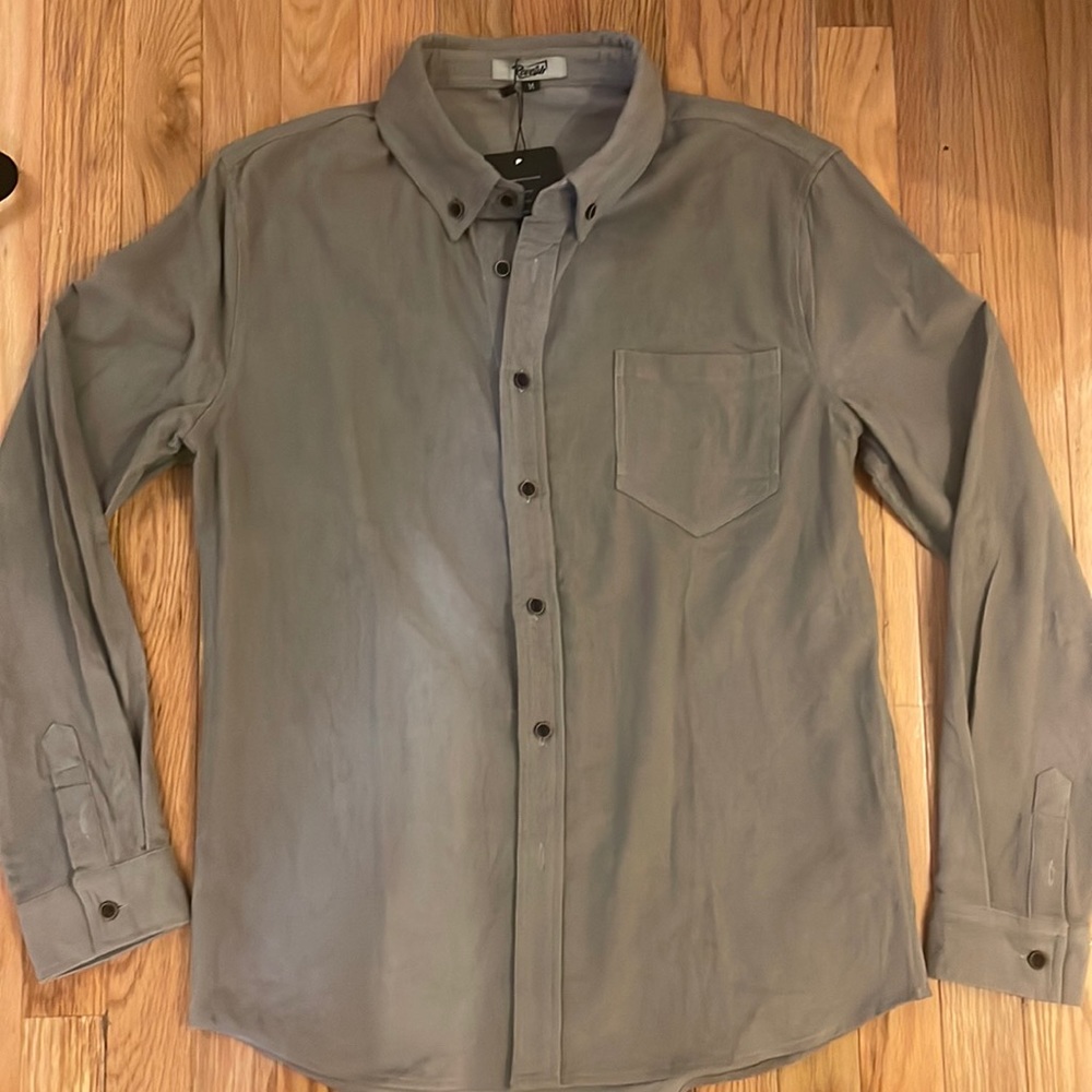 Reverb gray corduroy button down
